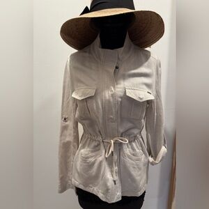 Vintage Max Jeans off white Linen/Rayon field jacket